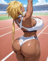 1girls 2d ai_generated ass ass_focus back back_view bare_shoulders belly big_ass big_breasts big_butt big_thighs bleach bleach:_the_thousand-year_blood_war blonde_hair breasts cameltoe curvy curvy_figure dark-skinned_female dark_skin dark_skinned_female detailed eyelashes eyeshadow female female_only fit fit_female focus from_behind high_quality huge_ass huge_breasts huge_butt huge_thighs krownedkueens large_breasts le legs lips lipstick looking_at_viewer low-angle_view makeup mascara medium_hair midriff muscular nipples partially_clothed partially_nude posing pussy seductive seductive_look sexy_pose short_hair spiky_hair strong strong_woman tagme tanned tanned_female tanned_skin thick_ass thick_butt thick_thighs thighs tia_harribel vagina wide_hips