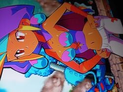 big_breasts midriff shantae shantae_and_the_pirate's_curse sky_(shantae)