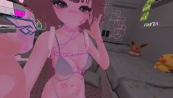 barely_clothed bikini_top breasts light-skinned_female light_skin pale-skinned_female pale_skin rope_harness vrchat vrchat_avatar