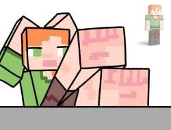 accurate_body_type accurate_proportions alex_(minecraft) blocky blocky_anatomy blocky_body clothed clothed_female clothing creoquedibujo cube feet feet_together feet_up female female_focus female_human female_only foot_fetish human human_only microsoft minecraft minecraft_skin mojang no_socks pixelated reference_image simple simple_background simple_coloring solo solo_female square_(anatomy) twitter