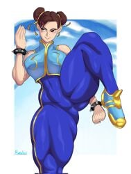 athletic chun-li mertius muscular_female pose