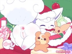 2d_animation 4:3 alolan_form alolan_vulpix anal anal_orgasm anal_sex anal_tugging animated anthro anus ass black_nose blue_eyes blush bodily_fluids bouncing_butt butt_jiggle christmas christmas_clothing christmas_headwear clothing eevee ejaculation female female_orgasm female_penetrated feral fluffy fluffy_tail fur gaping gaping_anus generation_1_pokemon generation_2_pokemon generation_7_pokemon genital_fluids genitals gift hands-free happy hat headgear headwear heart_symbol holidays humanoid_genitalia humanoid_genitalia_on_feral humanoid_pussy humanoid_pussy_on_feral jiggling long_playtime looking_back looking_pleasured motion_tweening nakimayo nintendo no_sound object_in_ass offscreen_character orgasm pawpads paws penetration pink_anus pink_pawpads pink_pussy plushie pokemon pokemon_(species) pussy pussy_ejaculation pussy_ejaculation_while_penetrated rear_view regional_form_(pokemon) santa_hat sex_toy sex_toy_in_ass sex_toy_insertion solo substitute_doll tagme tail tail_motion teddiursa tongue vaginal_fluids video vulpix white_body white_fur