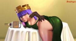 archer_queen_(clash_of_clans) ass ass_focus bent_over clash_of_clans clash_royale looking_at_viewer