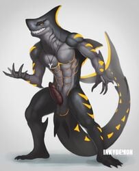 anthro erection inkydemon male male_only penis shark solo standing