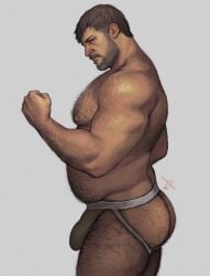 capcom chris_redfield daddy daddy_kink daddyfication ericson_blum jockstrap male male_focus male_only resident_evil solo solo_focus solo_male