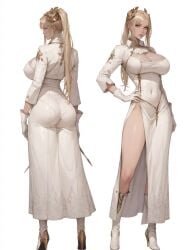 ai_generated blonde_hair full_body nier:_automata shu yorha_commander