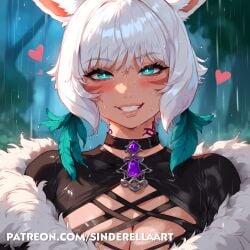 ai_generated big_breasts big_breasts breasts_bigger_than_head busty catgirl cleavage commission female final_fantasy final_fantasy_xiv huge_breasts large_breasts milf miqo'te patreon patreon_url patreon_username pawg sinderellaart thick voluptuous voluptuous_female y'shtola