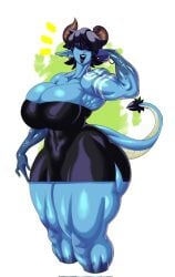 demon dress flexing mertius muscular_female