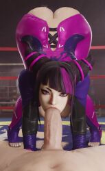 1boy 1girls 3d 3d_animation :>= animated asian_female ass_up axenanim balls big_ass big_penis black_hair blowjob boxing_ring breasts breasts_out bwc capcom clothed_female_nude_male clothes detailed_background duo erect_penis erection exposed_ass exposed_breasts eye_contact eyes_open eyeshadow fellatio female highres interracial interracial_sex juri_han korean_female latex_clothing light-skinned_female light-skinned_male light_skin longer_than_10_seconds looking_at_viewer makeup male male_pov medium_breasts nipples non-web_source open_mouth oral oral_sex penis penis_in_mouth pov purple_eyes shorter_than_30_seconds silent_dom silent_male skin_tight sound street_fighter street_fighter_6 tagme tongue tongue_out unseen_male_face vertical_video video white_male