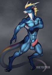 dragon erection inkydemon male male_only penis scalie solo standing