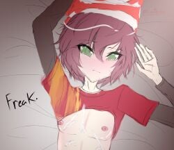 cat_hat colored_sketch cum_on_breasts cum_on_upper_body dream_smp dreamsmp dreamwastaken dsmp exposed_breasts lucibaba male_bottom male_breasts male_only mcyt minecraft minecraft_youtubers twitch twitch.tv uncomfortable yaoi youtube youtuber youtubers