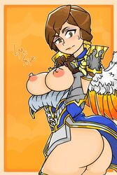 2d ass breasts brown_hair furia_(paladins) lm-skye paladins