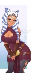 1girls ahsoka_tano alien alien_girl female happy_fox star_wars togruta