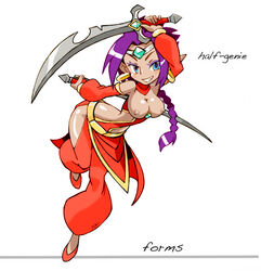 dangergirlfan female shantae shantae_(character) solo sword weapon