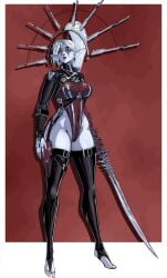 1girls aeldari alien alien_girl eldar elf_ears female lewdanon warhammer_(franchise) warhammer_40k yvraine