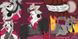 4_fingers absurd_res anthro bandai_namco blush bodily_fluids bottomwear bottomwear_around_legs burning_background clothing clothing_around_legs cum cum_in_pussy cum_in_vagina cum_inside cybernetic_arm cybernetic_limb cybernetics cyborg deep_throat digimon digimon_(species) digimon_beatbreak disintegrating_clothing duo fellatio female finger_fuck fingering fingers fire flamethrower_arm flirting fluffy fluffy_chest from_behind_position fur genital_fluids genitals glowing glowing_eyes glowing_markings grabbing_chest grabbing_fluff grey_body grey_fur heart_eyes heart_symbol hi_res holding_arm holding_arms human leaking_pussy_juice leaking_vagina machine male male/female mammal markings mask oral oral_penetration pants pants_around_legs pants_only penetration penile penis presenting presenting_pussy presenting_vulva pussy red_eyes sex simple_background spread_legs spread_pussy spread_vulva spreading text vaginal_penetration vanilla_road vulva white_body white_fur wolvermon x-ray_view