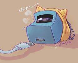 blush cathood cube dirtymfs no_sex ortomi robot robot_cube screen_face toy usb usb_port wire