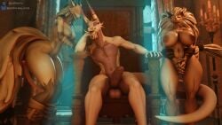 abs absurd_res anthro areola ass athletic athletic_anthro athletic_female athletic_male balls bandage big_breasts big_butt big_penis blindfold bloodborne breasts canid canine canis elden_ring erection female forked_tongue fromsoftware fur genitals glans group hair hi_res horn larger_female long_hair long_tail looking_at_viewer male male/female maliketh_(elden_ring) mammal navel night nilka_(da.nilkaz) nipples nude nude_anthro nude_female nude_male penis purple_eyes reptile samtrix scalie sitting size_difference smile snake sony_corporation sony_interactive_entertainment tail thick_thighs tongue tongue_out trio vicar_amelia white_body white_fur white_hair wide_hips wolf