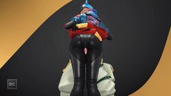 1boy 1girls 3d animated bodysuit clothed_sex female fortnite lynx_(fortnite) male master_key_(fortnite) no_sound penis rescraft source_filmmaker tagme thigh_sex tight_clothing video