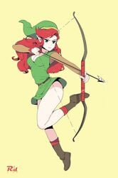 1girls archer female genderswap_(mtf) legs link link_(shounen_captain) nintendo r3dfive red_hair rule_63 the_legend_of_zelda