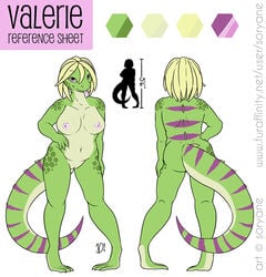 lizard model_sheet scalie soryane standing vale valeria