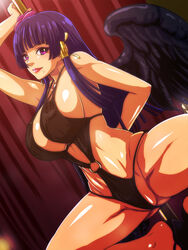 bikini dead_or_alive female nyotengu pole raburebo solo stripper_pole swimsuit wings