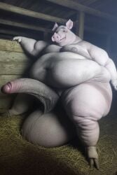 1boy ai_generated anthro anthro_only areolae balls ballsack barn belly big_balls big_belly big_penis cursed farm fat fat_anthro fat_male furry furry_only furrypornaddiction hairy hairy_male happy_trail hooves horror huge_balls huge_belly huge_penis hyper hyper_balls hyper_penis inside male male_only monster moobs morbidly_obese morbidly_obese_anthro navel nightmare_fuel nipples obese obese_anthro obese_male overweight overweight_anthro overweight_male penis photorealism photorealistic pig pink_body pink_skin realistic scary solo solo_anthro solo_male sus_(pig) thick_thighs ugly ugly_bastard wide_hips