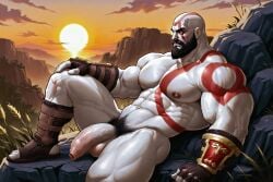 kratos from god of war by zodoai