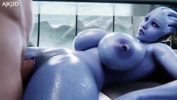 1boy 1girls 3d ajkj alien alien_girl animated asari athletic_female blue_body blue_skin female female_focus human human_penetrating interspecies large_breasts liara_t'soni light-skinned_male light_skin longer_than_10_seconds male mass_effect missionary_position nude nude_female nude_male sex shorter_than_30_seconds sound straight tagme vaginal_penetration video