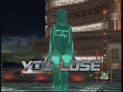 3d alpha-152 animated bouncing_breasts breasts colored_skin dead_or_alive dead_or_alive_4 female female_focus green_skin long_hair monster_girl nude slime_girl solo tecmo text_focus walking wind