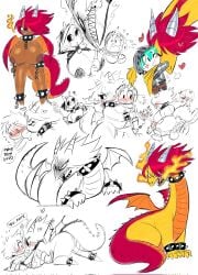 angry angry_expression blush breasts_bigger_than_head chains dark-skinned_female demanding_sex dragon dragon_girl dragon_humanoid jealous knight licking naked nuzzling penny_(theguywhodrawsalot) possessive riding_cock riding_penis sara_(theguywhodrawsalot) spiked_collar theguywhodrawsalot valerie_(theguywhodrawsalot) wizard wizard_robe