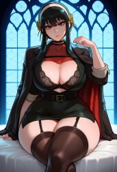 1girls ai_generated black_hair busty clothing curvaceous curvaceous_body curvaceous_female curvaceous_figure curvy curvy_body curvy_female curvy_figure curvy_hips dreamcoreart female female_only hi_res highres huge_ass huge_breasts light-skinned_female long_hair naughty_face nighttime sitting solo solo_female spy_x_family stable_diffusion teasing teasing_viewer thick_thighs voluptuous voluptuous_body voluptuous_female window yor_briar yor_forger