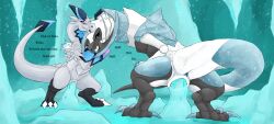 2026 3_toes absurd_res anus blue_background blue_eyes blush bodily_fluids claws comforting crouching dialogue dildo dripping duo earless encouragement fan_character feet female female/female feral ferocious_ferals generation_5_pokemon generation_7_pokemon genital_fluids genitals grey_body grey_scales haxorus hi_res holding_neck ice ice_dildo icicle kommo-o masturbation nintendo onomatopoeia penetration pokemon pokemon_(species) presenting presenting_anus presenting_vulva purple_eyes raised_tail rina_(lemonsausagedragon) scales scalie sex_toy signature simple_background sound_effects stretched_vagina tail text toes vaginal_fluid_drip vaginal_fluids vaginal_fluids_on_dildo vaginal_masturbation vaginal_penetration vulva white_body white_claws white_scales