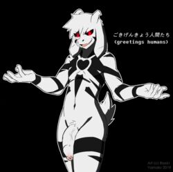 1boy 2019 2d 5_fingers anthro anthro_male anthro_only asriel_dreemurr asriel_dreemurr_(god_form) black_background black_fur bovid caprine english_text fur furry furry_male furry_only goat horn humanoid humanoid_male humanoid_only humanoid_penis japanese_text male male_only mammal mammal_humanoid navel nude penis raxkiyamato red_eyes simple_background solo standing text uncut undertale undertale_(series) vein video_games white_fur white_penis