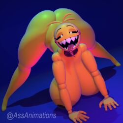 3d 3d_animation animationguy five_nights_at_freddy's fnaf jack-o_pose longer_than_30_seconds solo sound tagme tease teasing toy_chica_(cyanu) toy_chica_(fnaf) video