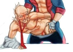 2025 2boys blue_eyes blush blush_lines brit_(invincible) cecil_stedman clothed clothed_sex clothing cock dick gay gay_anal gay_male gay_sex gloves hair invincible invincible_(comics) invincible_(tv_series) kamo-mil light-skinned_male light_skin male male/male male_only muscular muscular_male nipples open_clothes open_eyes open_mouth pants pants_down pants_pulled_down penis pubic_hair red_tie scar shirt simple_background standing standing_sex teeth teeth_clenched teeth_showing teeth_visible tie underwear white_background white_hair white_shirt