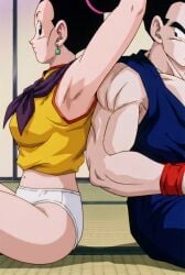 armpits chichi chichi_(majin_buu_saga) dragon_ball dragon_ball_z mother_and_son son_gohan