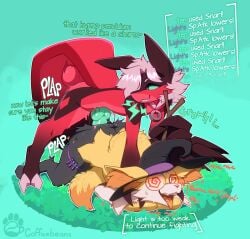 absurd_res anthro anthro_on_anthro anthro_penetrated anthro_penetrating anthro_penetrating_anthro arms_tied ass_up big_hands bodily_fluids bound braixen breast_squish breasts clothing coffaebeans collar doggystyle eyewear fangs female fluffy_ears forced from_behind_position generation_6_pokemon glasses glistening glistening_hair green_sclera grey_hair hair hat headgear headwear heart_symbol hi_res holding_down hypnosis legendary_pokemon light_(lightthebraixen) looking_back male male/female medium_breasts mind_control multicolored_body negative_status_effect nintendo open_mouth pendulum penetration pokemon pokemon_(species) rape sex short_hair simple_background smile sound_effects spiral spiral_eyes squish sweat tail teeth text tongue tongue_out two_tone_body witch_hat yen_(coffaebeans) yveltal