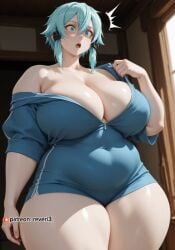 1female 1girl 1girls 1woman ai ai_art ai_generated armpit armpit_crease armpit_fetish armpits armpits_fetish artificial_intelligence asada_shino bangs bbw belly big_arms big_boobs big_breasts big_hips big_legs big_stomach big_thighs big_tits big_titties big_waist black_eyes blue_eyes blue_hair boobs braless breasts chubby chubby_body chubby_female chubby_girl chubby_woman curvy curvy_body curvy_female curvy_girl curvy_woman fat fat_body fat_female fat_girl fat_woman female giant_areola hips huge_arms huge_boobs huge_breasts huge_hips huge_legs huge_stomach huge_thighs huge_tits huge_titties indoors large_arms large_boobs large_breasts large_hips large_stomach large_thighs large_tits large_titties legs massive_areolae massive_arms massive_boobs massive_breasts massive_hips massive_legs massive_stomach massive_thighs massive_tits massive_titties no_bra patreon plump plump_body plump_female plump_girl reveri3 sexy sexy_body sexy_female sexy_girl sexy_woman sinon slightly_chubby slightly_chubby_female solo solo_female solo_girl solo_woman standing stomach sword_art_online thick thick_arms thick_body thick_female thick_girl thick_hips thick_legs thick_stomach thick_thighs thick_waist thick_woman thighs tits titties waist wide_hips wide_waist