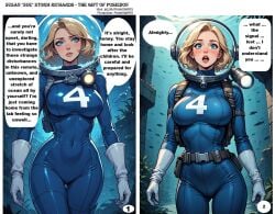 1boy 1girls ai_generated black_hair blonde_hair blue_eyes cheating cheating_mother cheating_wife cum dark-skinned_male dark_skin fantastic_four heroine_in_trouble interracial invisible_woman large_cock marvel marvel_comics milf mr._fantastic namor namor_mckenzie_(sub-mariner) nude nude_breasts nude_woman reed_richards seduction sue_richards sue_storm