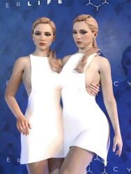 2girls 3d android big_ass big_breasts breasts chloe_(detroit:_become_human) curvaceous curvy curvy_figure detroit:_become_human female female_only gynoid hips hourglass_figure huge_ass huge_breasts humanoid large_ass large_breasts legs light-skinned_female light_skin mature mature_female no_penetration nude nude_female slim_waist thick thick_hips thick_legs thick_thighs thighs voluptuous waist wide_hips word2