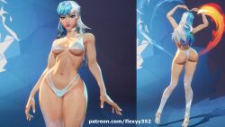 3d back_view bikini flexyy352 front_view in_game in_game_model luna_snow luna_snow_(marvel_rivals) marvel mod round_ass round_butt round_tits screenshot slim_waist summer thick_ass thick_butt thick_thighs thong thong_bikini turnaround