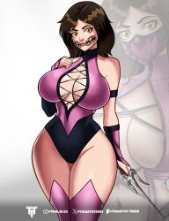 1girls big_ass big_breasts big_thighs breasts chest cleavage curvaceous curvy curvy_figure digital_media_(artwork) edenian female female_only hips hourglass_figure huge_thighs humanoid large_ass large_breasts large_thighs legs light-skinned_female light_skin midway mileena mortal_kombat netherrealm_studios nightmare_waifu slim_waist small_waist talgatov2001 tarkatan thick thick_hips thick_legs thick_thighs thighs tight_clothing voluptuous waist wide_hips wide_thighs