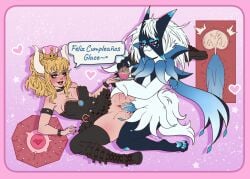 1boy 1girls anthro anthro_on_humanoid birthday blonde_hair blush bodily_fluids boots bowsette breasts clothed clothed_sex clothing crown cum cum_in_vagina cum_inside cupcake digital_media_(artwork) dress duo erection fan_character female female_penetrated femboy femboy_on_female food footwear fur furry furry_male generation_9_pokemon genital_fluids genitals glace_(cris79x) hair headgear hi_res horns humanoid humanoid_female humanoid_on_anthro humanoid_pointy_ears impregnation interspecies leg_glider_position leg_grab legwear male male/female male_meowscarada male_penetrating male_penetrating_female mapplesfactory mario_(series) mario_bros meme meowscarada nintendo open_mouth ovum penetration penile penile_penetration penile_spines penis penis_in_vagina pointy_ears pokemon pokemon_(species) pokephilia raised_leg sex shoes simple_background smile spanish_text sperm_cell spread_legs spreading stockings straight straight_sex super_crown tail text uterus vaginal_penetration x-ray_view
