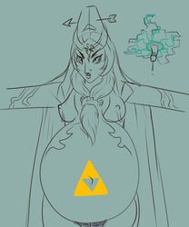 cum female huge_belly lactation midna milf nintendo nude penis pokemilf pregnant pubic_hair ready_to_pop the_legend_of_zelda twili_midna twilight_princess