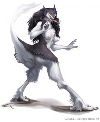 anus breasts female looking_back pussy rain_silves sergal tongue_out