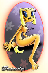 alternate_breast_size anthro barefoot brandy_&_mr_whiskers brandy_harrington breasts canine disney disney_channel dog female female_only fur furry furry_breasts furry_tail innocenttazlet looking_aside looking_at_viewer mammal nipples nude side_view sitting solo tagme tail toon_disney