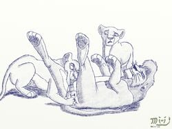 2008 balls brother_and_sister disney erect_penis feline female feral feral_on_feral fur furry furry_only incest kiara kovu lion male mammal penis straight testicles the_lion_king the_lion_king_ii:_simba's_pride vitani