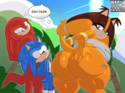 knuckles the echidna from sonic (series) by cross samax