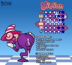 1dickgirl 1futa anus ass backsack balls bent_over bodily_fluids clothing cock-tail cum cum_drip cum_in_ass cum_inside dickgirl dripping ejaculation futa_sans_pussy futanari genital_fluids genitals gloves hair handwear hat headgear headwear hi_res humanoid intersex mario_(series) mario_bros nintendo paper_mario paper_mario:_the_thousand_year_door pattern_clothing pattern_hat pattern_headgear pattern_headwear penis pink_hair presenting presenting_anus presenting_hindquarters purple_body purple_skin shadow_siren solo stats striped_clothing striped_hat striped_headgear striped_headwear stripes the_moss-man trans trans_woman transfem vivian_(mario) vivian_(paper_mario)